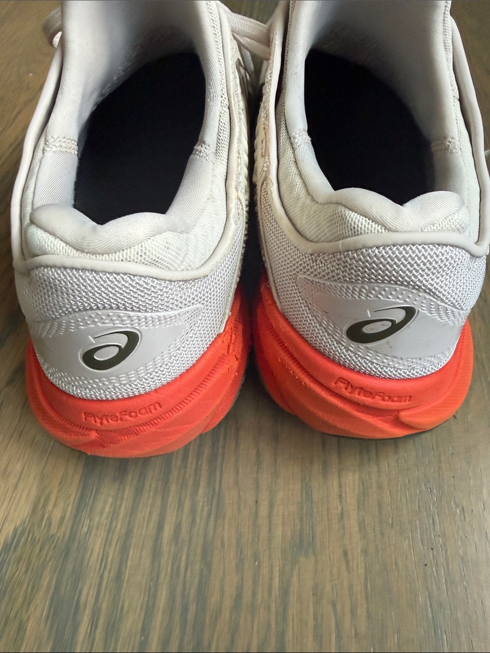 ASICS White tennis shoes with Orange Accents - Picture 7 of 8